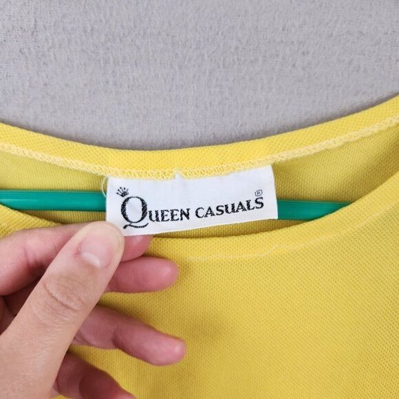 Vintage Queen Casuals Shirt Women's Large Short Sleeves Top - Picture 5 of 7